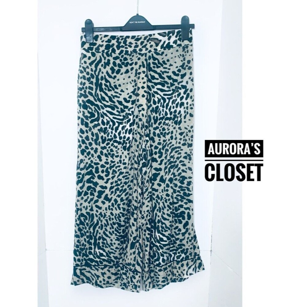 Smythe S Taupe Leopard Capri High Waist Elastic Waist $395